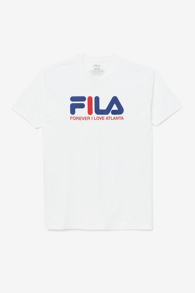 Fila Forever I Love Atl T-Shirt White - Mens - 75230KDPT